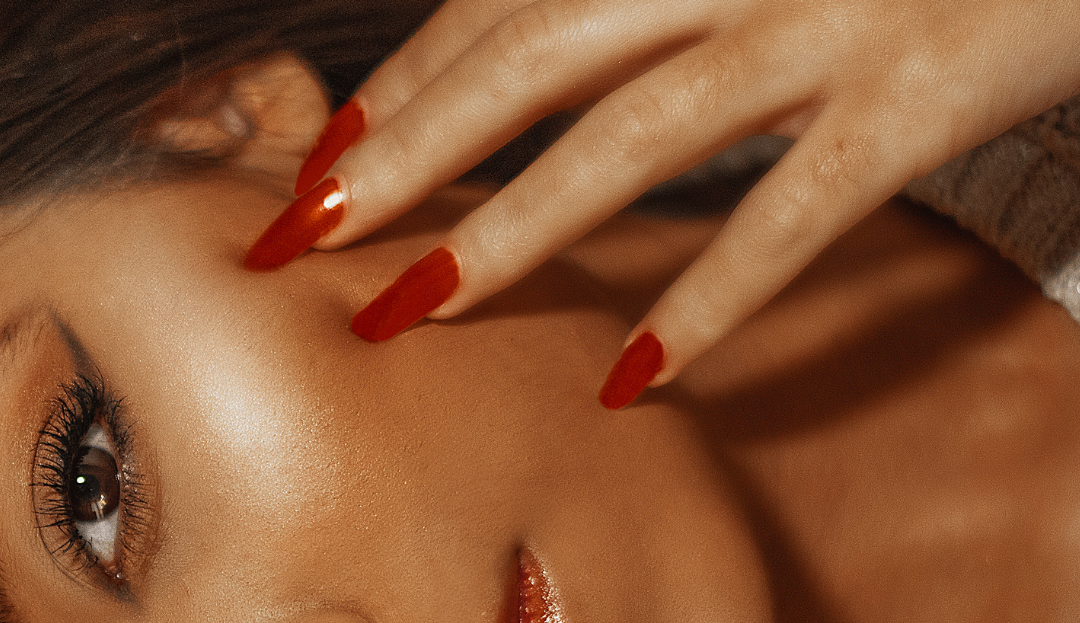 Manicure Nail Salon Ethnic Nail Design Long Acrylic Red Nails
