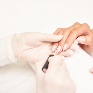 Nail Technician Manicurist Nail Salon Professionals Light Pink Nail Polishing